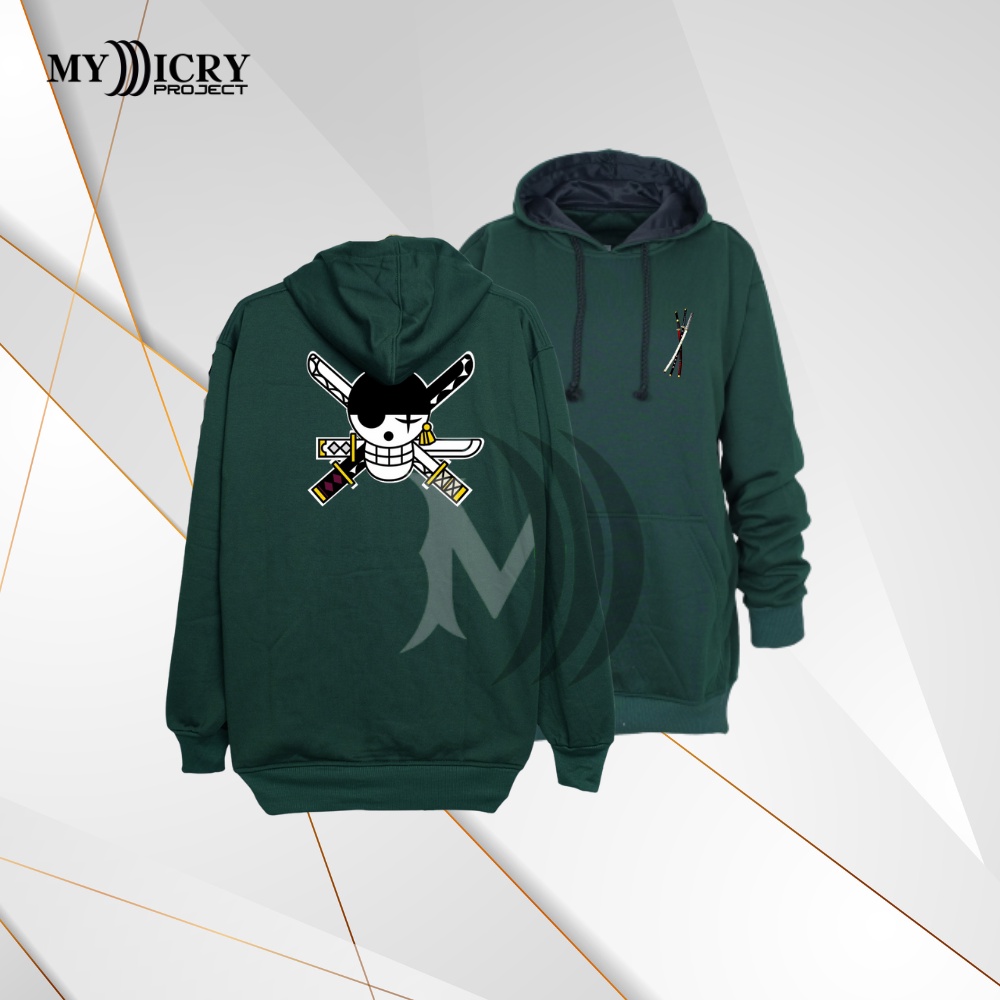 Mymicry Sweater Pria Zoro Original Brand Kualitas Distro Aesthetic Style Terbaru Dan Terkeren Sweatshir Oversize Unisex Logo Pirates Hunter Zoro Premium