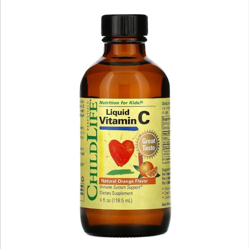 ChildLife, Essentials, Liquid Vitamin C, Natural Orange Flavor, 4 fl oz (118.5 mL)