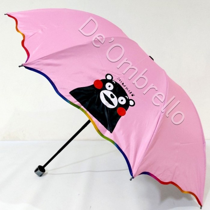 (482)Payung Lpt 4 Motif Kumamon Gelombang Anti UV