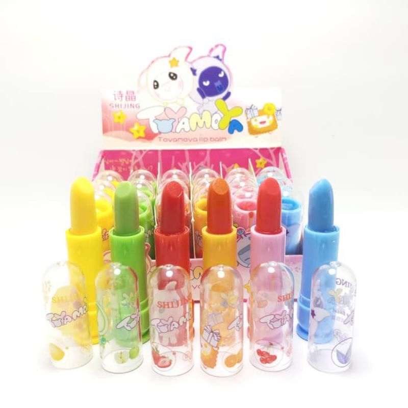 Lipstik Anak rasa buah 2 pcs Lipbalm anak aroma buah