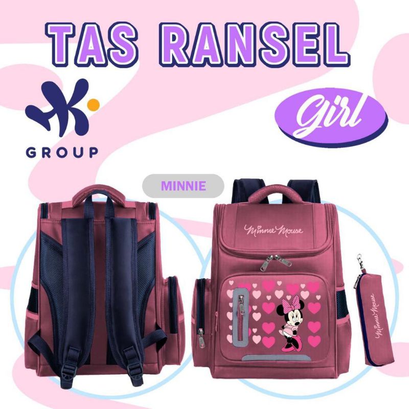 Tas Ransel Girls& Boy By HK grup Free Case Pencil
