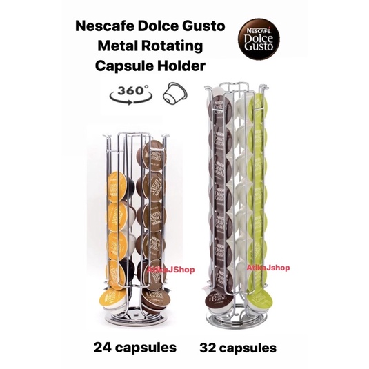 Nescafe Dolce Gusto Metal Rotating Capsule Holder Rack Rak Tempat Kapsul