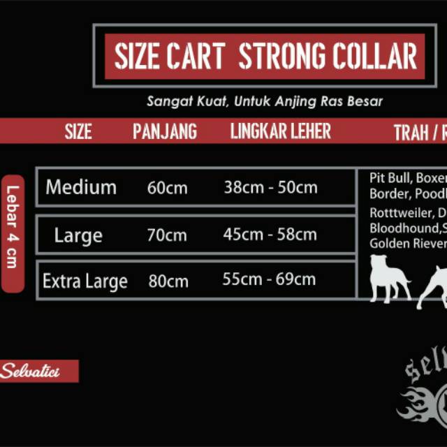 Kalung anjing besar strong and safety