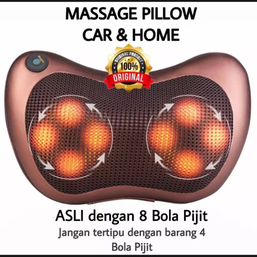 Bantal Kesehatan Pijat Multi Fungsi Bantal Listrik Tubuh/Leher/punggung/kaki Praktis