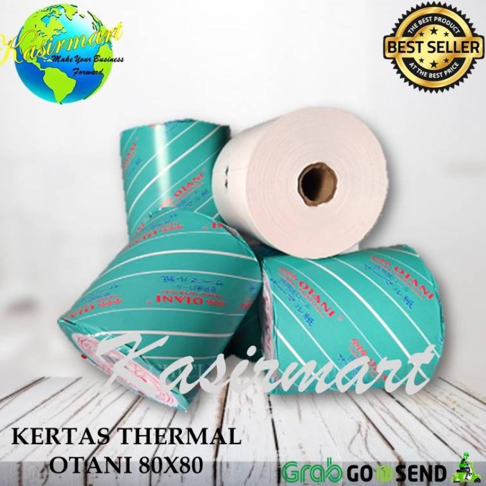 

kertas thermall 80x80 - OTANI Thermal Paper 80x80 Black - Kertas Struk Terlaris