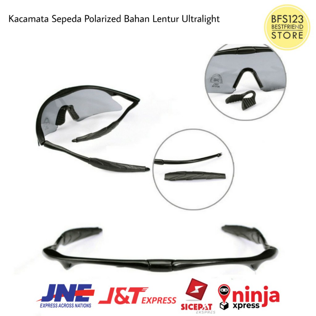 Kacamata Sepeda Polarized Bahan Lentur Ultralight