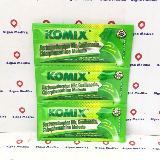 Jual Komix Rasa Jeruk Nipis Isi 3 Sachet Obat Batuk Pilek Shopee