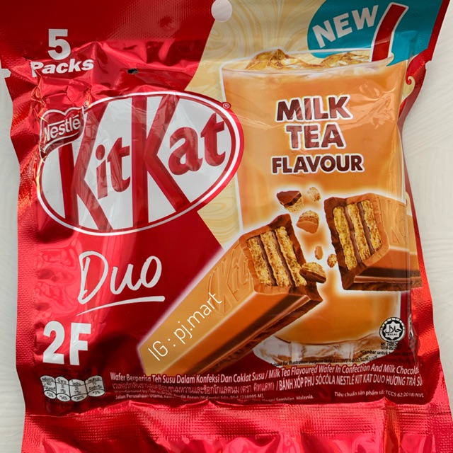 Kitkat Thailand Duo Rasa Milk Tea isi 5 packs
