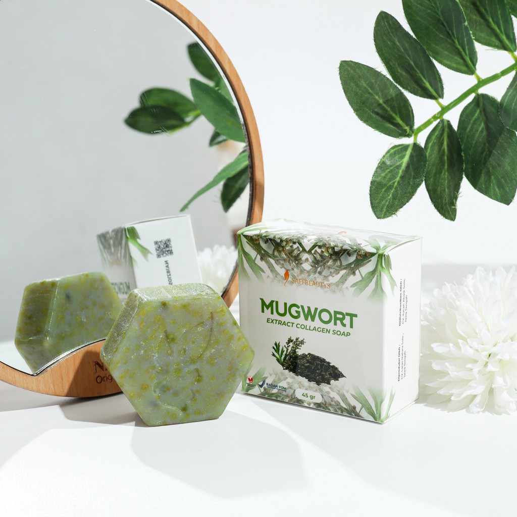 Saffbeautys Mugwort Series Acne Facemist Mugwort Collagen + Mugwort Collagen Soap