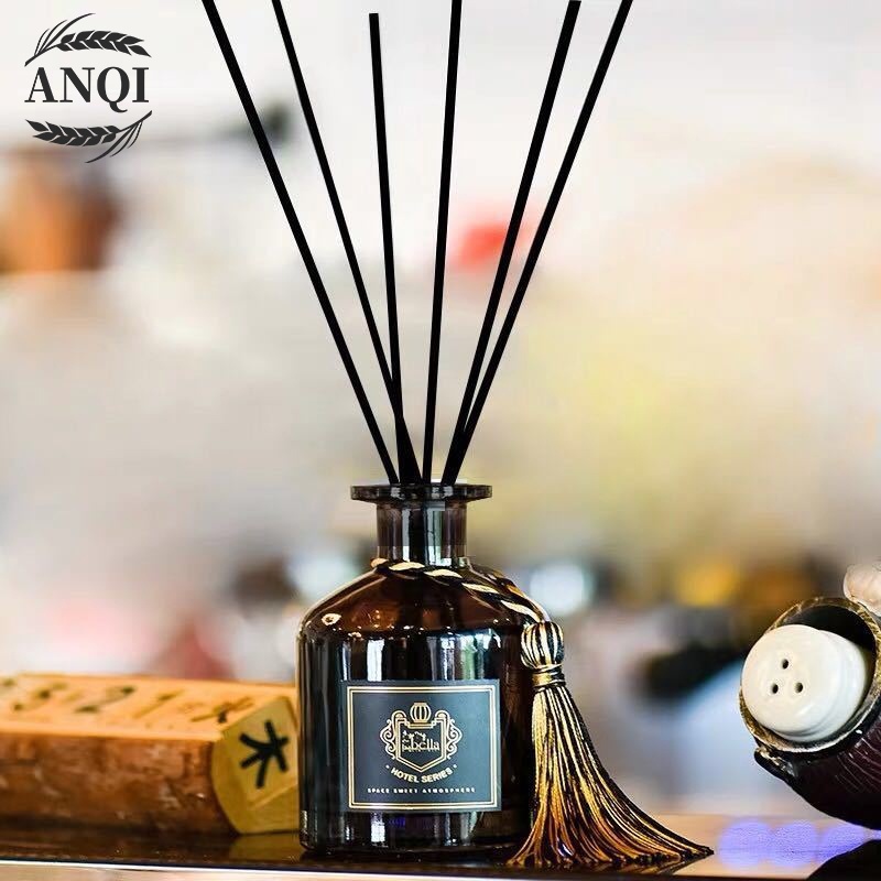 ANQI 1888 Parfum Ruangan Black Rose Parfum Ruangan Aroma Diffuser Reed Sticks Rattan Ball