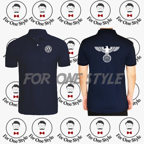 POLO SHIRT VW EAGLE Logo bulat depan - Poloshirt Kaos VW Eagle - Custom Polo - For Onestyle