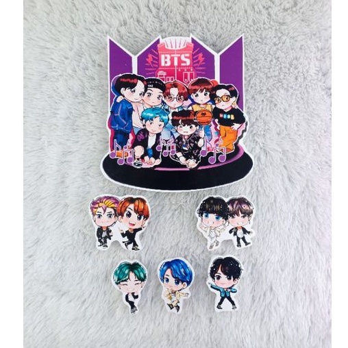 

cake topper/hiasan kue BTS KARTUN/topper BTS KARTUN STYOROFOAM
