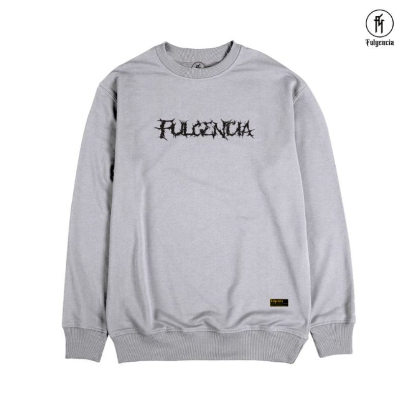 SWEATER CREWNECK GRAY SIMPLE FULGENCIA ORIGINAL CASUAL