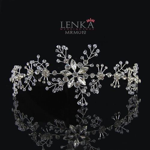 [BISA COD] BRIDAL TIARA WEDDING HEADPIECE PESTA PENGANTIN SILVER MRM012