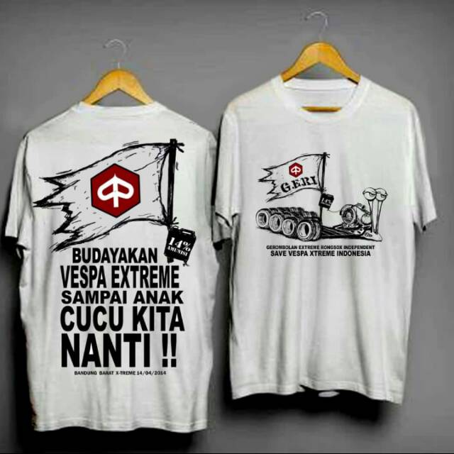 Kaos Vespa Original Geri Independent Vespa Teronton Shopee Indonesia