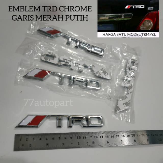 Emblem TRD garis bendera merah putih