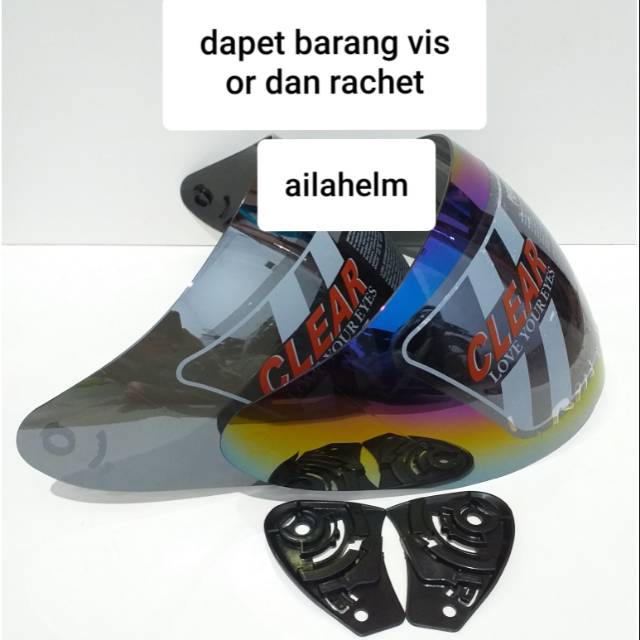 Kaca helm dj maru visor helm kyt dj maru kyt galxy ink centro warna silver rainbow