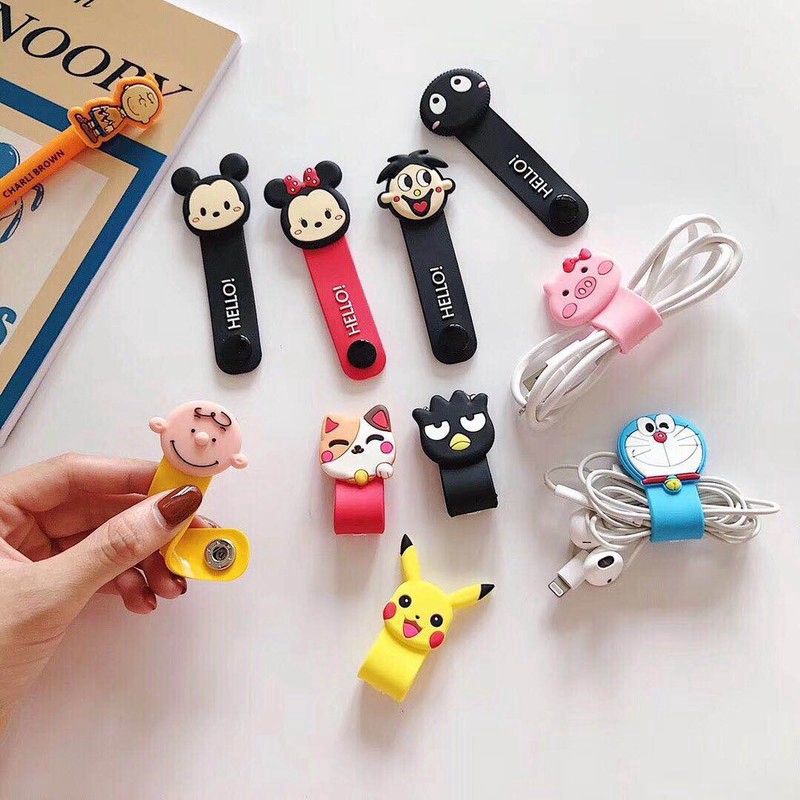 Lucu kartun earphone / kabel data organizer, Kemasan klip kawat jamnya