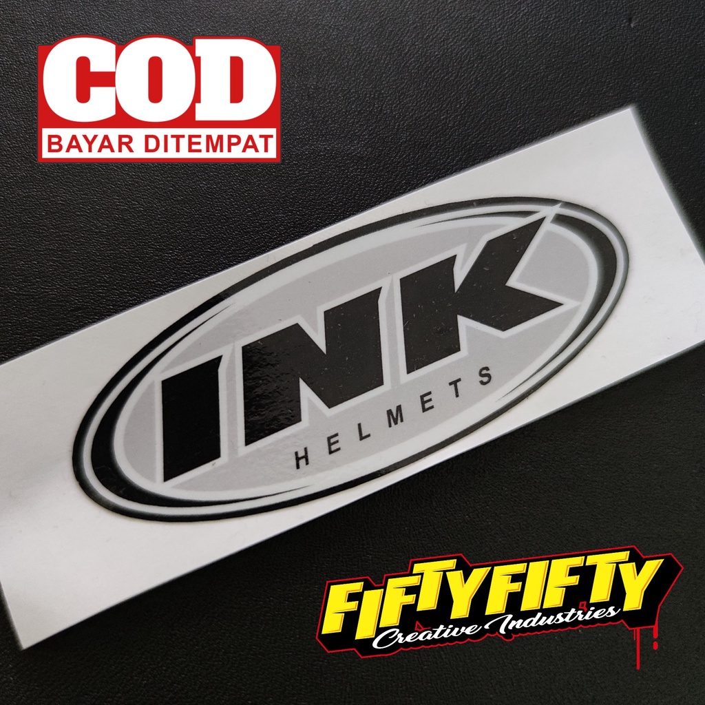 Stiker Print Cut Helm INK Stiker Printing Laminasi Glossy Tahan Air Stiker Motor Mobil Helm Sudah Membentuk Pola Desain