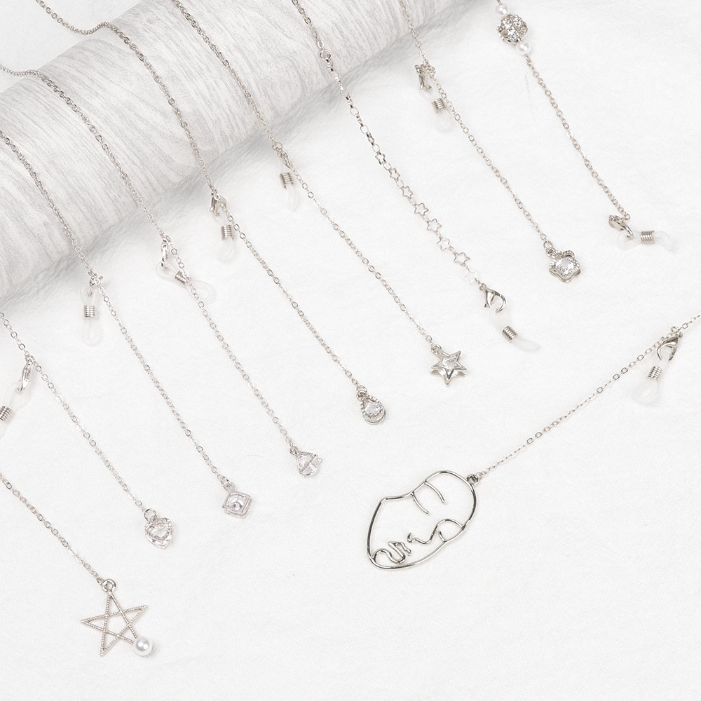 Strap Holder Kacamata Anti Slip Bahan Metal Untuk Pria / Wanita