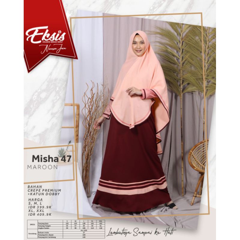 gamis Seply Misha 47 maroon