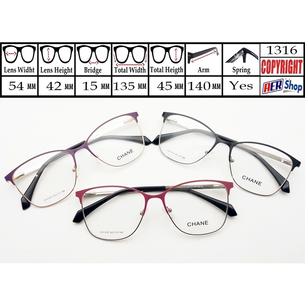 1316 - 8816. Frame cat eye metal kacamata minus cat eye terbaru frame kacamata besi