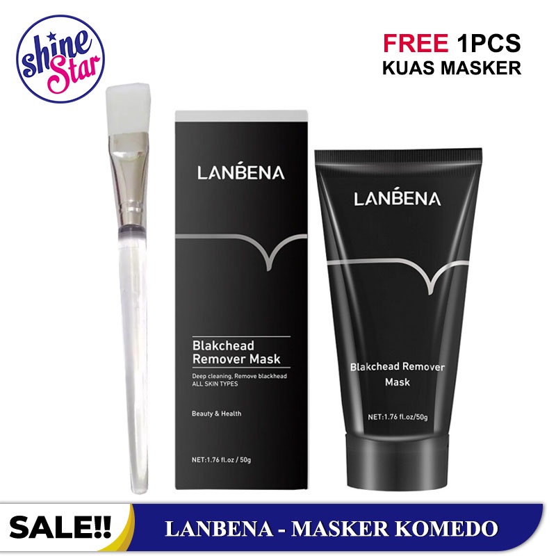 SHINE STAR - [ Free Kuas Masker ] Masker Komedo Blackhead Remover BlackMask Ampuh Angkat Komedo Hidung &amp; Wajah