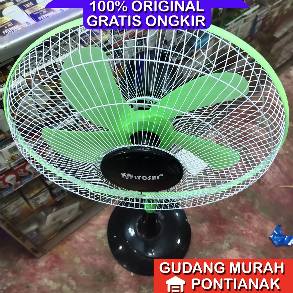 Kipas Angin Hijau YASAKA 3Sayap  / Miyoshi 5sayap 16 inch kipas Adem dan laju stand fan 16&quot;