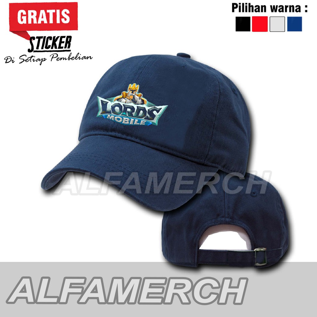 KEREN  Topi BASEBALL LORDS MOBILE Distro Pria Wanita polos TERLARIS