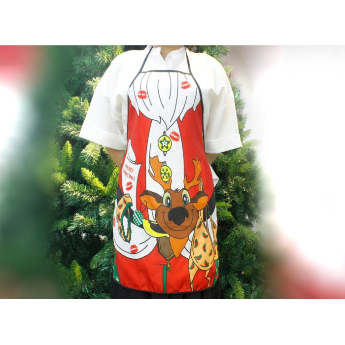 APPR apron printing cafe celemek natal christmas dekorasi resto - CEWEK