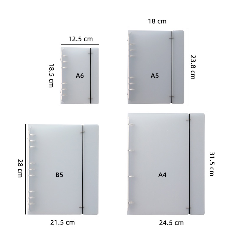 Japanese Creative Transparent Frosted A6 Loose-leaf Folder A5 Storage Book