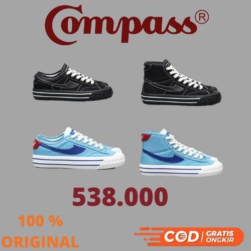 [ORIGINAL] COMPASS RETROGRADE HIGH DECON DOUBLE BLACK // HIGH BABY BLUE // LOW DOUBLE BLACK // LOW B