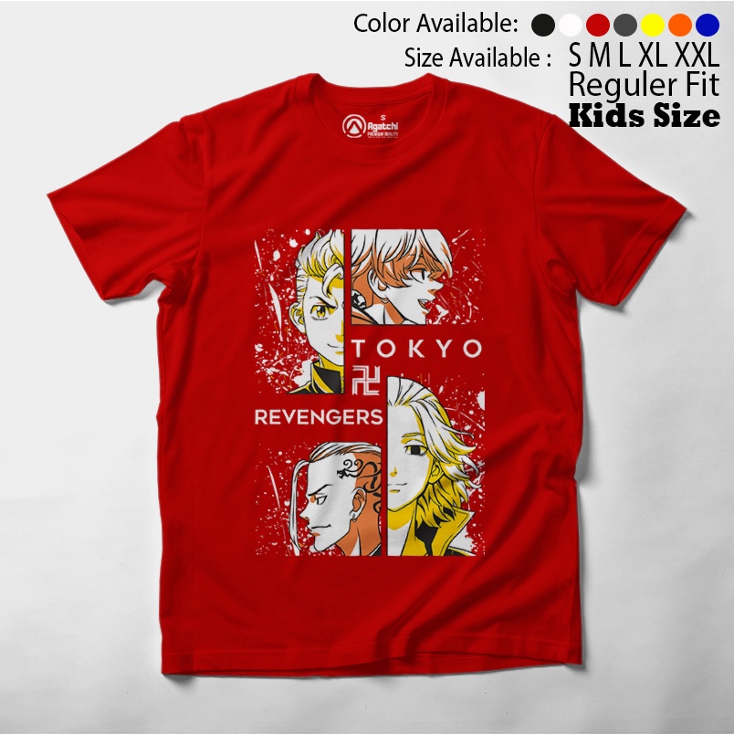 Baju Kaos Atasan Anak Laki-Laki Anime Tokyo Revengers