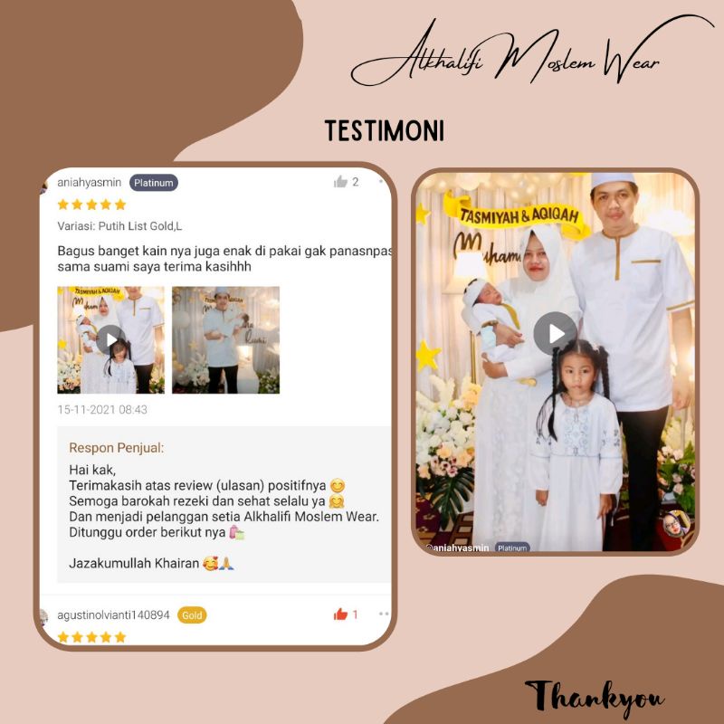 COUPLE Baju Koko Dewasa An-Nabawi (Varian White) Berkualitas by Alkhalifi Moslem Wear