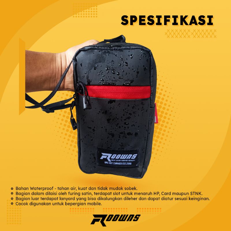 Sling Pouch Wallet Waterproof Dompet Kartu Anti Air Sling Bag Roowns Smile