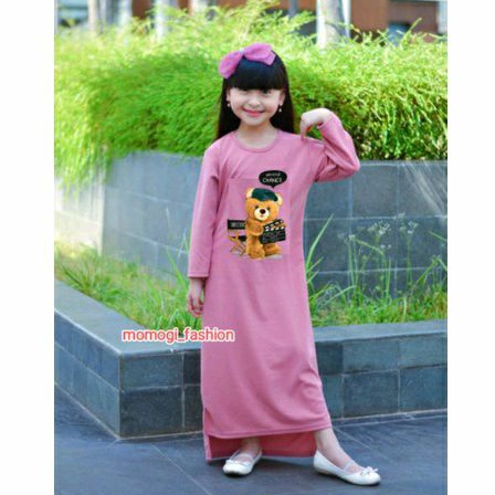 MOMOGI- MIDI DRESS ANAK PRINTING DTF / LONG TUNIK ANAK (Usia 5-10th)