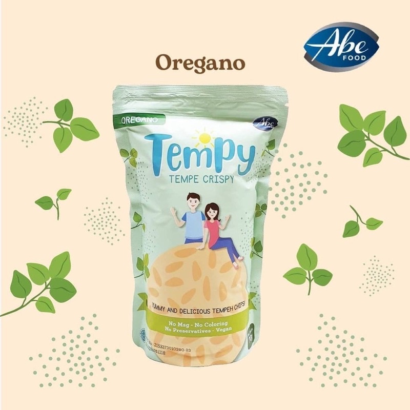 ABE FOOD Tempy 70g - Tempe Crispy - Snack Sehat - Cemilan Anak NO MSG - Keripik Tempe - Makanan Ringan