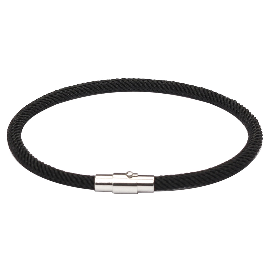 Hu Hu Hu Hu Hu Alat Bantu Pasang Kacamata♡ Gelang Tali Nilon Warna Polos Dengan Gesper Magnet Untuk Pasangan / Pria / Wanita