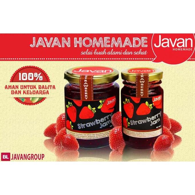 

Hot Sale!! Javan Homemade - Strawberry Jam 120 Gr, Selai Buah Roti Sehat