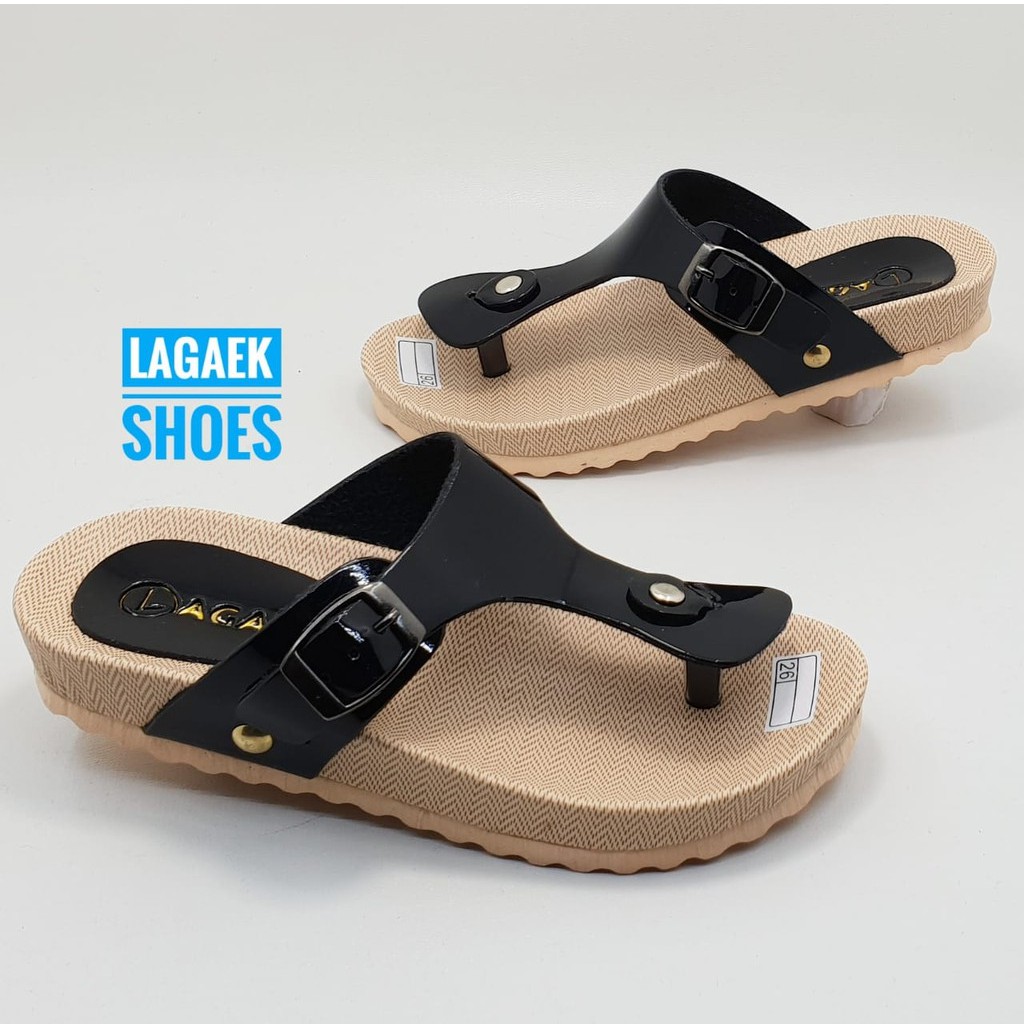 SALE Sandal Jepit Anak Perempuan Tali Hitam Usia 6 Tahunan Untuk Anak Cewek Model Flat Santai Simple Dan Ringan