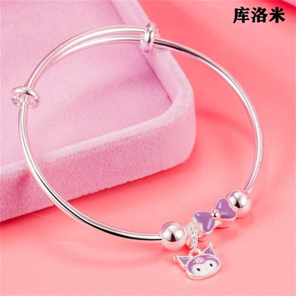 【COD Tangding】Kt Gelang Rantai Dengan Charm Bentuk Kullom Laurel Dog Melody Untuk Pelajar