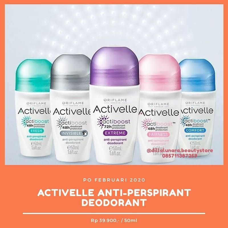 Activelle Invisible Fresh/ Fairness/ Extreme/ Fresh/ Comfort/ Invisible/Even Tone Deodorant Roll on