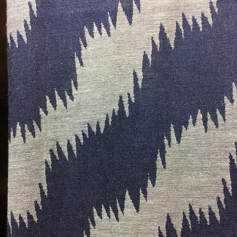 Kain Jacquard Jeans/Denim Motif Batik Garis_SG1052