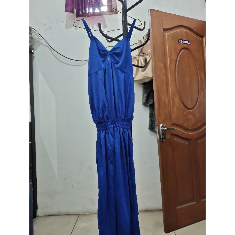 (Preloved Pribadi) Jumpsuit Panjang Celana Wanita Dark Blue