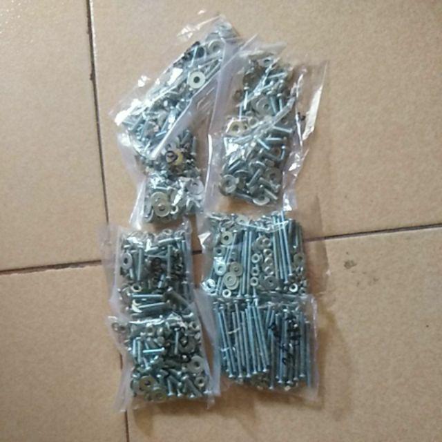 X20 Set Baut Mur Ring M3 - M4