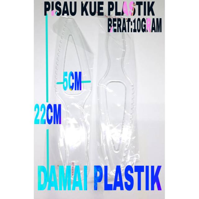 PISAU KUE BAHAN PLASTIK PISAU TART PLASTIK BENING