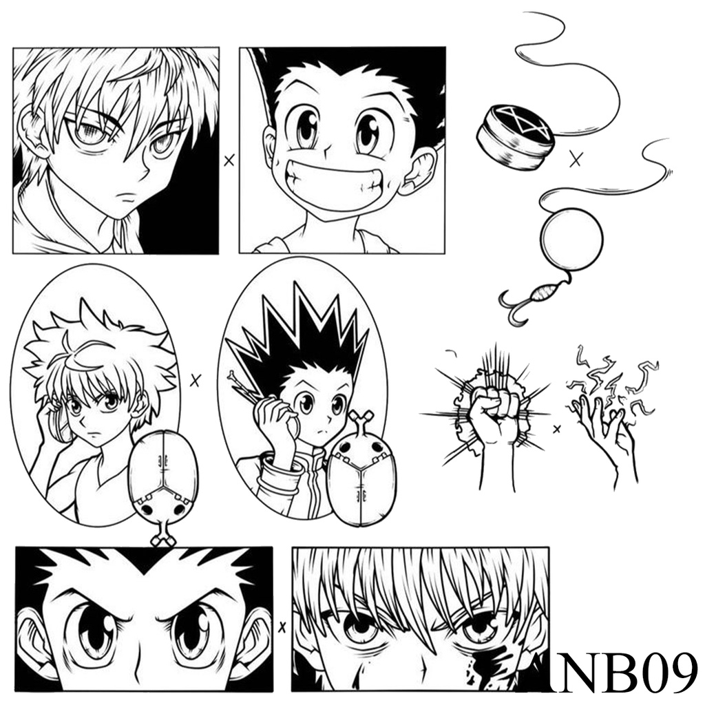 [ANIME BUNDLE 2]  Tato Temporer/Tattoo Temporary/Temporary Tattoo ANTI AIR BERKUALITAS IMPORT ECER