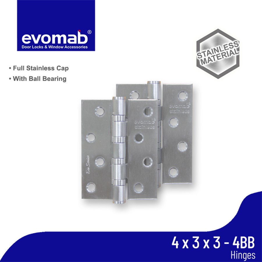 Evomab Engsel Pintu / Grendel Pintu MHJY-4X3X3-4 BB