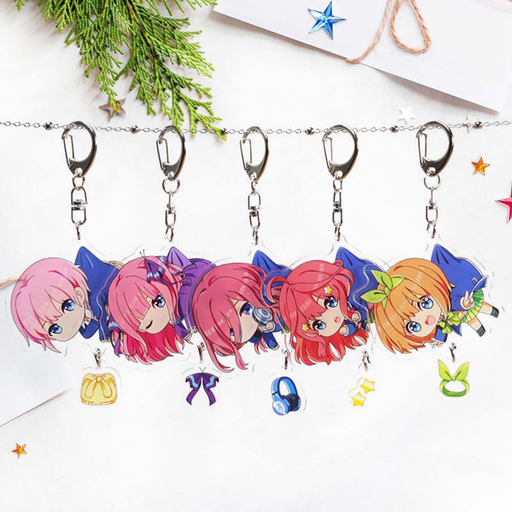 Rebuy Gantungan Kunci Desain Anime Nakano Miku Yotsuba Itsuki Gotoubun No Hanayome Bahan Akrilik