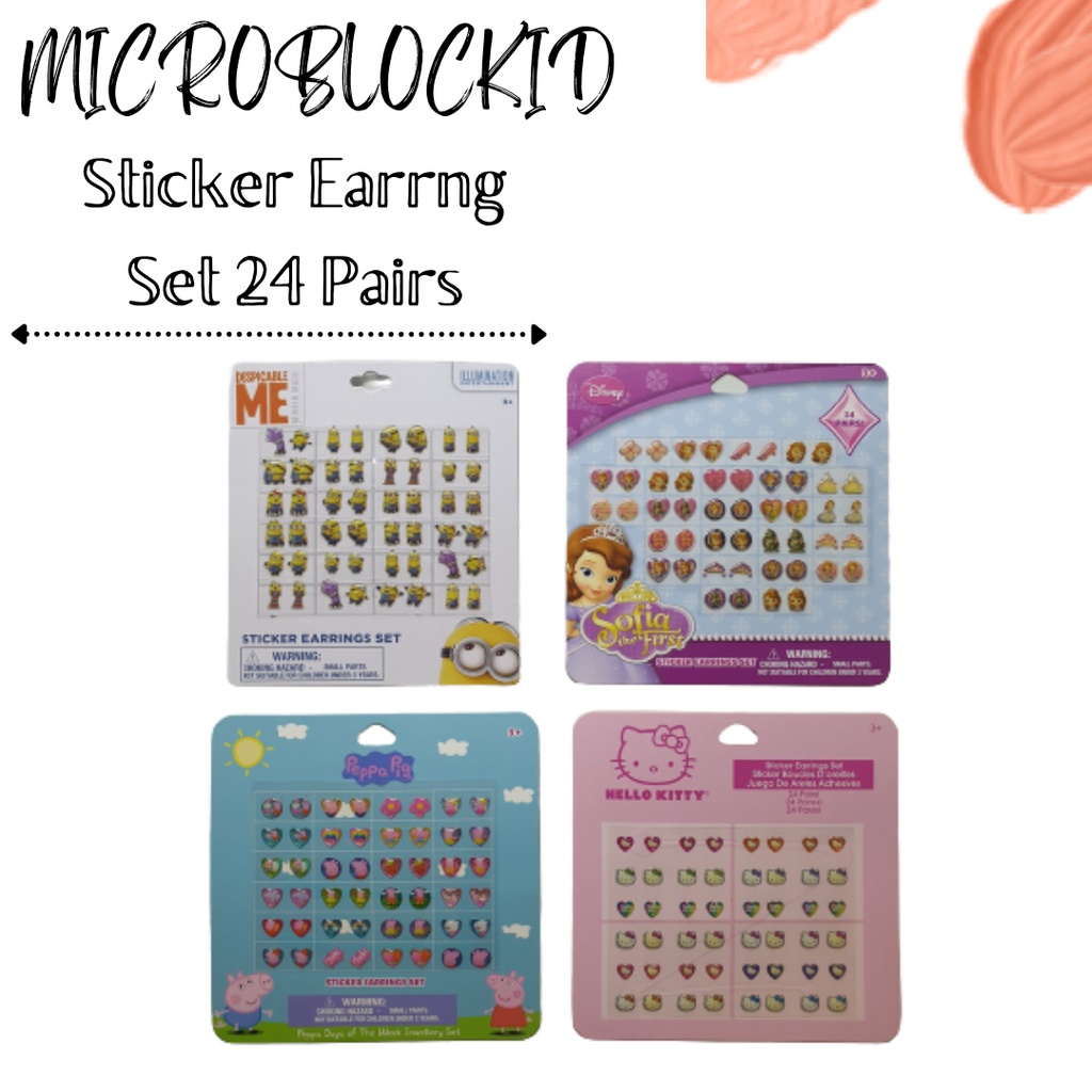 

STICKER EARRINGS SET 24 PAIRS STICKER KARAKTER